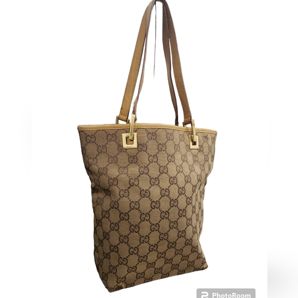 Gucci Handbags - Gucci Vintage Bucket Handbag Monogram GG Shoulder Bag Purse
